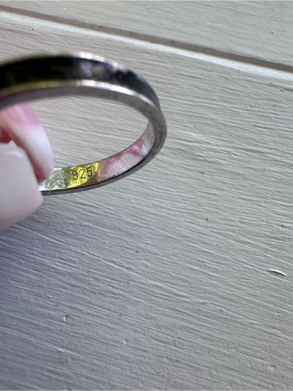 S925 'til death' Black and Silver Ring - Picture 2 of 2